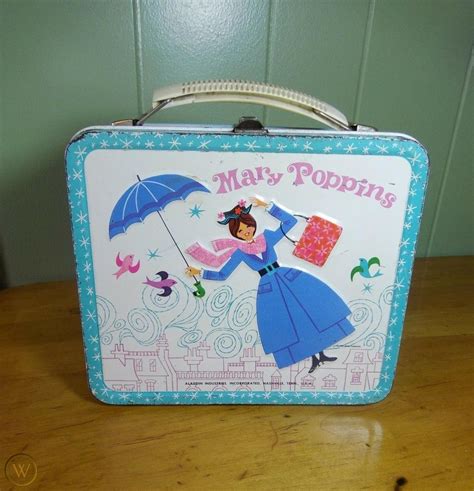 lunch box metal vintage mary poppins 1970|Mary Poppins Metal Lunchbox Lunch Box for sale .